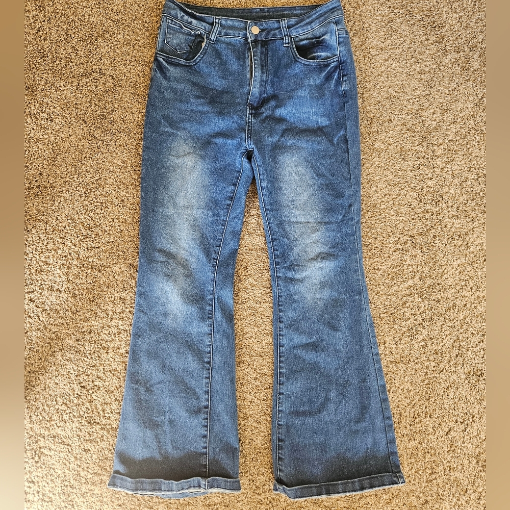 Classic Blue Flared Women Jeans
